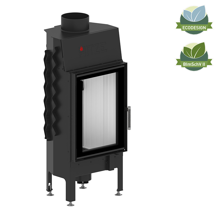 Zestaw kominek powietrzny stalowy KRATKI LUCY BLACK 12 kW Ø 200 z akcesoriami HITZE ALBERO AL9SV kominek fireplace DECOR 22 - Zestaw kominek powietrzny stalowy KRATKI LUCY BLACK 12 kW Ø 200 z akcesoriami